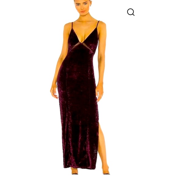 Free People Dresses & Skirts - FREE PEOPLE Elegant Velvet Dress in Rich BURGUNDY NWOT